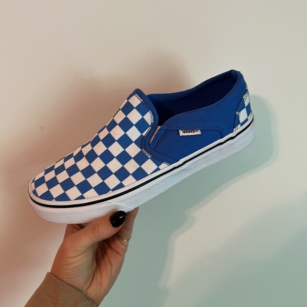 Blue Checkered Vans